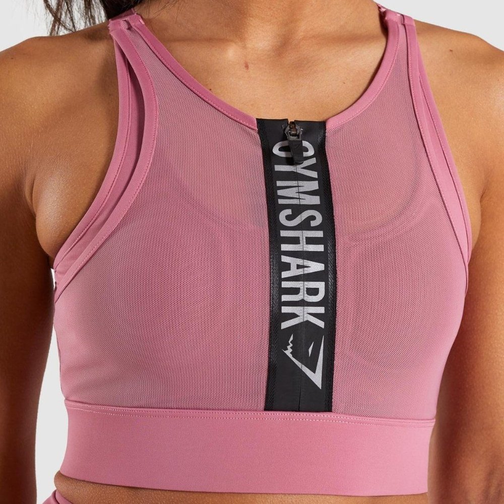 Gymshark Elevate Sport Bra - Front Zipper - Small